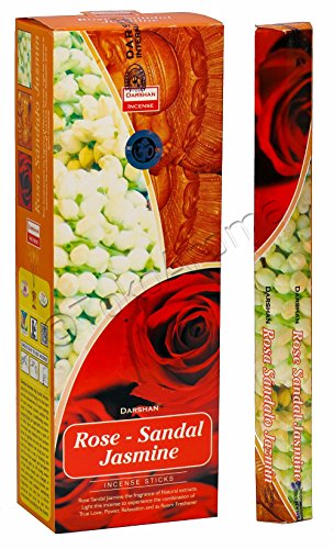 Darshan Rose Sandalo Jasmine Incenso 120 Bastoncini