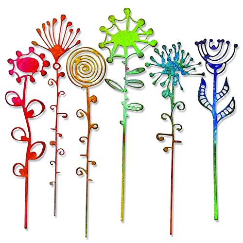 Sizzix Set Di Fustelle Thinlits 6Pk Steli Artistici Di Tim Holtz | 665846 |Capitolo 2 2022, Multicolor, One Size