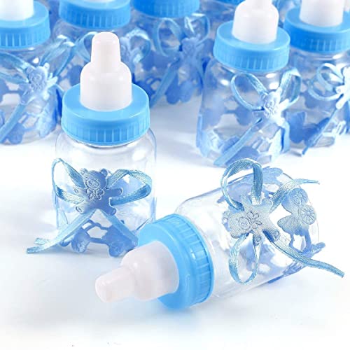 Jzk 24 X Azzurro Blu Celeste Biberon Bottiglia Bottiglina Bottigliette Portaconfetti Bomboniere Porta Confetti Per Battesimo Nascita Comunione Complea
