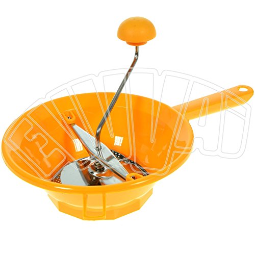 Omac Ø 20 Cm Passatutto Manuale In Plastica Passaverdure A Manovella Passapomodoro, Legno, Unica