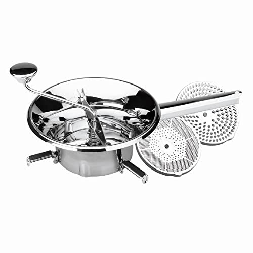 Lacor Pasapures D.18 Cms. 3 Discos Macchina Schiacciapatate In Acciaio Inox, Inossidabile, Argento, 18 Cm