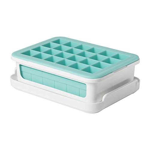 Oxo Good Grips Vaschetta Per Ghiaccio Da Freezer Con Coperchio In Silicone - Piccola