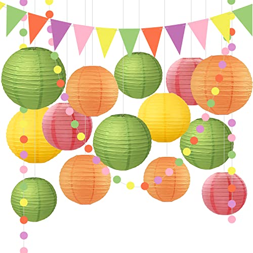 Ybwanl Lanterne Di Carta Lanterne Di Carta Colorate Siapplicano Temi Decorativi:Battesimo Addobbi Compleanno Bentornato Decorazioni Giardinoappendere1