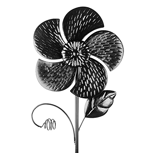 Ideen Mit Herz Girandola In Metallo | Per Il Giardino | Nero | Scacciapensieri | Decorazione Da Giardino | Ideale Per Dipingere E Decorare (Design 6 |