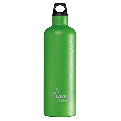 Laken Futura Thermo Borraccia, Bottiglia D'Acqua Isolamento Sottovuoto Acciaio Inossidabile, Bocca Stretta - 750 Ml Verde