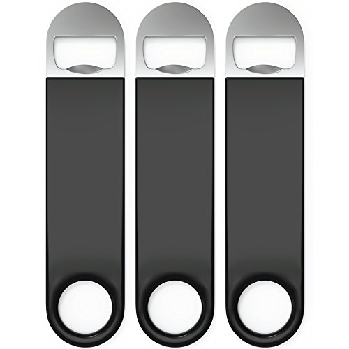 Apribottiglie Da 3 Pezzi In Acciaio Inox 17,7Cm Qualità Professionale: Rivestito In Gomma, Acciaio Inox