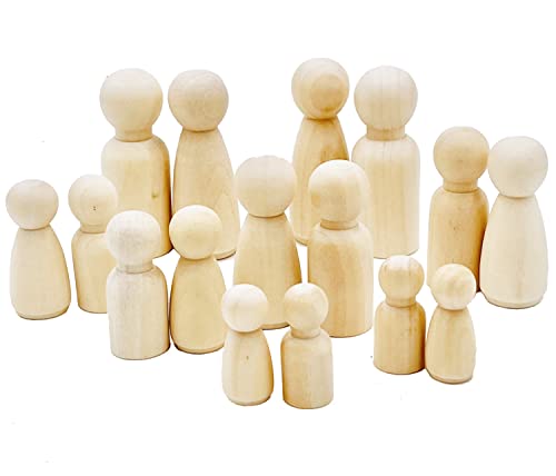 60 Bambole Decorative In Legno, Dimensioni Assortite, Non Rifinite, Corpi Di Bambole, Figure In Legno Per Pittura, Progetti Artistici Artigianali