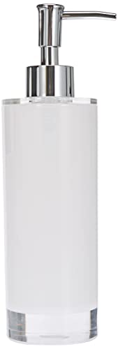 Excelsa Linea Bagno Dispenser Sapone, Bianco, 6.5 X 6.5 X 22 Cm
