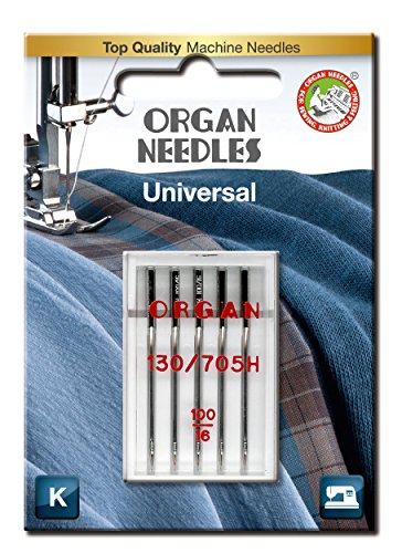 Organ Needles 100/16 Universale X 5 Aghi, Blu/Bianco