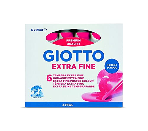 Giotto 3550 10 - Tempera In Tubetto, Magenta, 21 Ml, Confezione Da 6 Pezzi