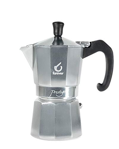 Kaufgut Forever Miss Moka Prestige 9 Tazze, Alluminio