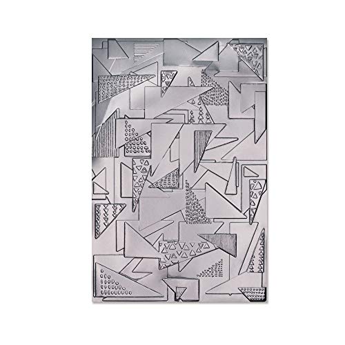 Sizzix 664528 Cartella Per Goffratura 3 D Impresslits Motivo: Triangoli Doodle Di Jessica Scott Taglia Unica Fustelle Per Scrapbooking, Carta, Multico