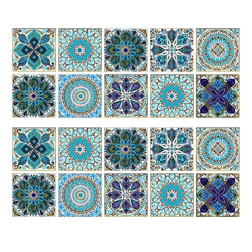 Hwtcjx Mattonelle Adesive 15 X 15Cm, Adesivi Mattonelle Cucina, 20 Pezzi Adesivi Piastrelle, Realizzato In Materiale Pvc, Autoadesivo, Impermeabile, F