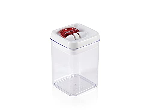 Leifheit 31204 Barattolo, Multicolore (Red/Transparent/White), 800Ml