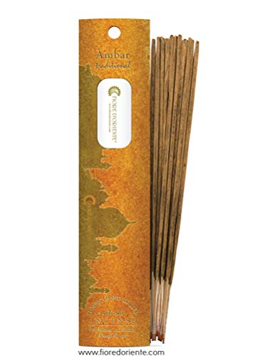 Amber Traditional Handmade Incense 10 Sticks - Natural Products - Fiore D'Oriente