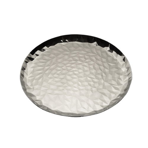 Alessi Cr03/40 Joy N. 3 Vassoio Rotondo, Acciaio Inossidabile 18/10, Argento