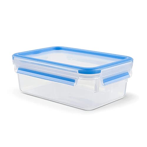 Tefal – Masterseal Fresh – Scatola Plastica Di Conservazione Alimentare, Plastica, Blu, 1L