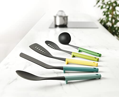 Joseph Joseph Duo Utensili Cucina, Set Accessori 5 Pezzi, Mestoli, Cucchiai E Spatola, Resistenti Al Calore, Multicolore