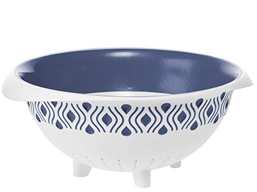 Stefanplast, Scolapasta Ø 28 Cm, Linea Tosca, Per Alimenti Qualità Extra 100%, Blu, Made In Italy Dm.28, Resina, Blue, Diametro 28