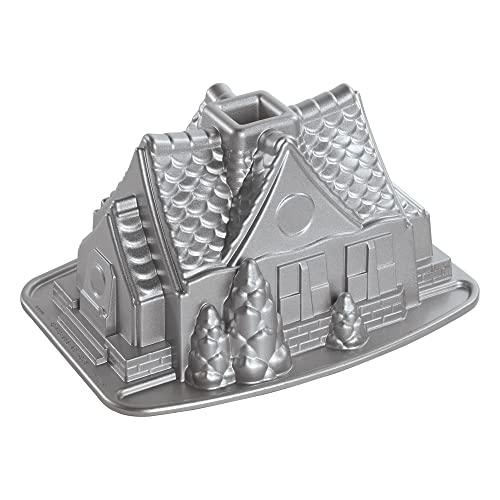Nordic Ware 83948 Stampo Casetta Pan Di Zenzero, Alluminio, Argento