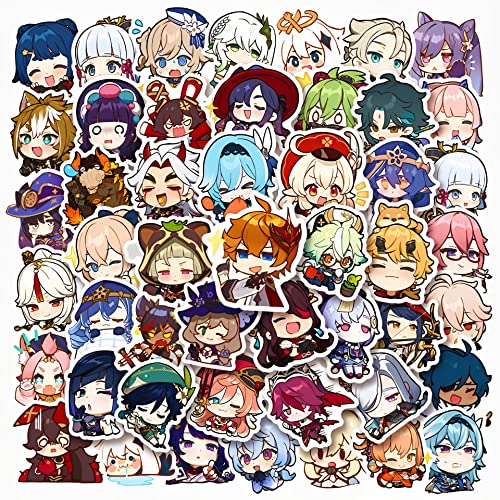 Genshin Impact Sticker Pack Gmes Genshin Impact Sticker Set Di Adesivi Impermeabili In Vinile Per Computer Portatile, Bambini, Auto, Moto, Skateboard,