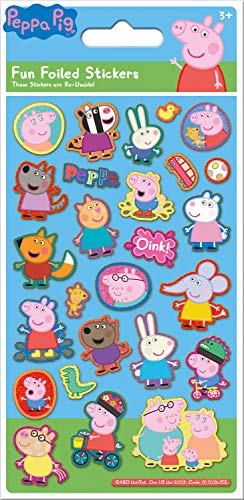 Paper Projects 01.70.06.152 Peppa Pig Blue Sparkly Reusable Sticker Pack, 19.5Cm X 9.5Cm