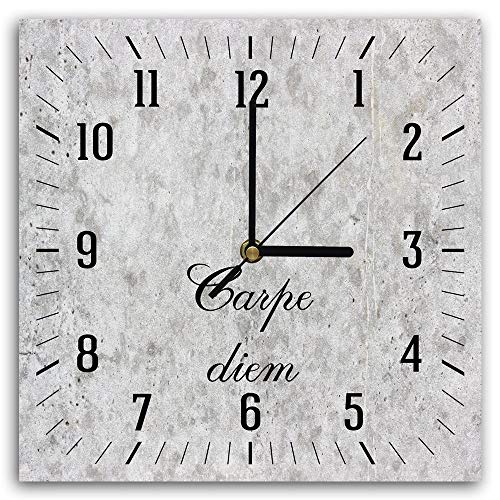 Legendarte - Orologio Murale - Carpe Diem - Decorazione Da Parete Cm. 30X30