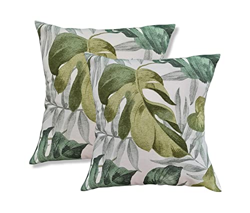 Novum Selection Federe Per Cuscino Foglia Verde Copri Cuscini Decorativi Federa Per Cuscini Casa Divano, Letto Set Di 2 Federe 40X40 Cotone Fodera Per