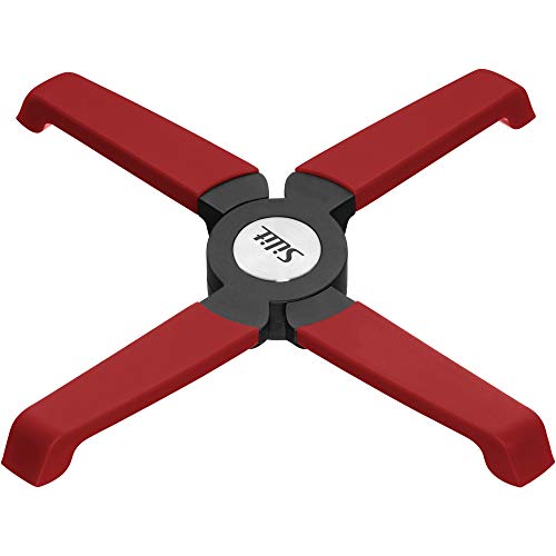 Silit Topfuntersetzer Klappbar, 18,2 X 3,6 Cm Sottovaso Per Pentole E Padelle Calde, Magnetico, Salvaspazio, Plastica, Colore: Rosso