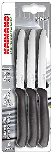 Kaimano Fiskars Coltello Tavola Set 6Pz Marrone Italicuskaimano, Acciaio Inossidabile, Multicolore, Unica