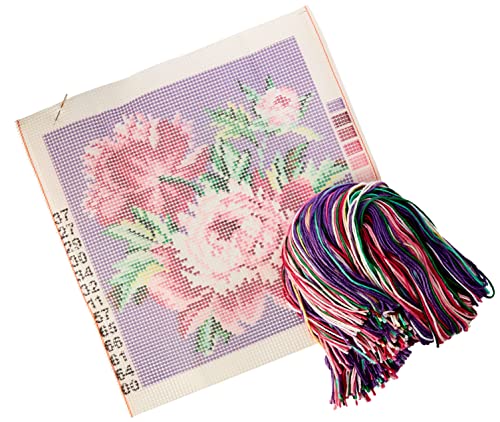 Collection D'Art Single Cabbage Rose - Kit Per Ricamare Un Cuscino A Punto Croce, 40 X 40 Cm