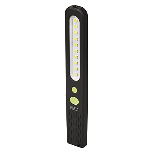 Emos P4538 - Lampada Da Lavoro A Led Smd Da Officina Con Funzione Boost, 2 Calamite Max. 700 Lm, Portata 45 M, Batteria 1200 Mah Con 6 Luci Di Durata,