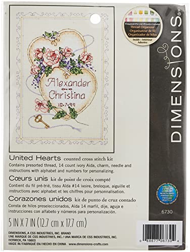 Dimensioni Contati Punto Croce Kit, Cuori Uniti