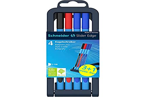 Schneider Penna A Sfera Slider Edge Xb, 4 Pezzi, Azione 3+1