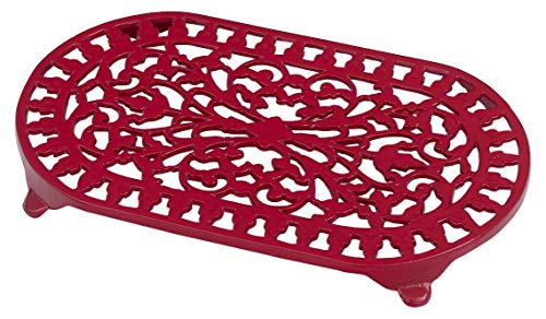 Victor Sottopentola Ovale Tradizionale, Rosso, Ghisa, 34.5X20.5X3 Cm