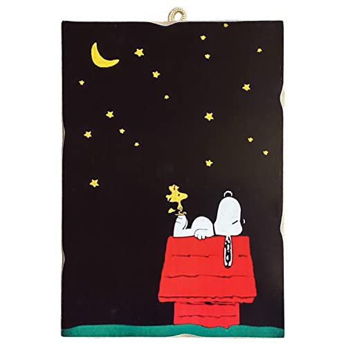 Kustom Art Cucuba Quadro Stile Vintage Serie Fumetti Personaggi Cartoni Animati Cartoon Snoopy Stampa Su Legno 18X25 Cm.