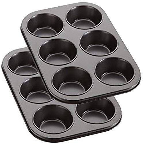 Del - 2X Stampo Da Forno Per Muffin E Cupcake - Teglia Da Forno Rettangolare - Teglia Per Muffin Da Forno - Stampi Per Muffin Acciaio - Set Di 2