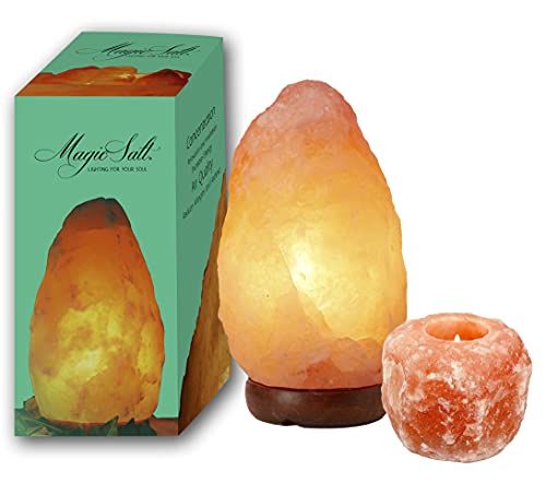 Naturale Lampada Sale Himalayano - 2/3 Kg + Regalo Porta Candela - Consigliato Feng Shui - Himalayan Lamp