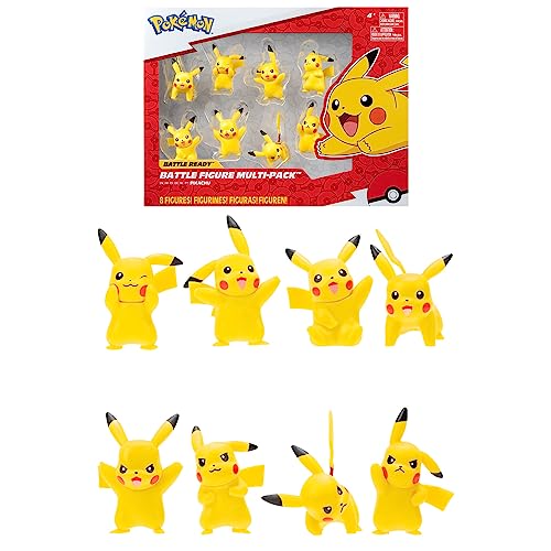 Bandai - Pokemon - 8 Personaggi Battle - Confezione Da 8 Personaggi Pikachu - Jw2604