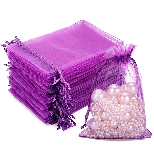 G2Plus 100Pcs Sacchetti In Organza Sacchetti Regalo In Organza 10X15Cm Sacchetti Organza Regalo Borse Organza Gioielli Sacchetto Con Coulisse Per Matr
