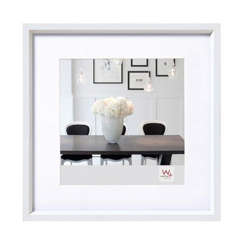 Walther Design Bianca 40 X 40 Cm Con Passe-Partout, Cornice In Plastica Steel Style Es440W