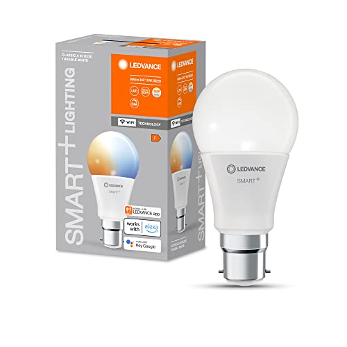 Ledvance Lampada Led Intelligente Con Tecnologia Wifi, B22D-Base Ottica Opaca ,Colore Della Luce Modificabile (2700K-6500K), 806 Lumen, Sostituzione D