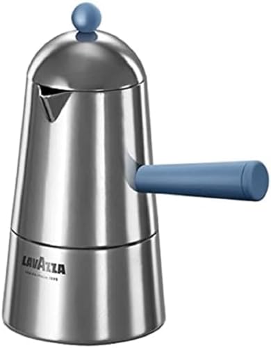 Ilsa Pop Carmencita Caffettiera In Alluminio, Manico Blu, Tazze 2
