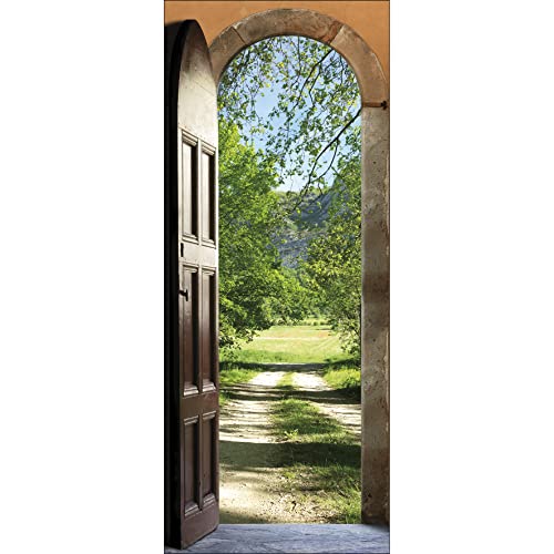 Porta Adesiva Trompe L'Oeil, Decorazione Da Parete In Polivinile, Multicolore, 83 X 0,1 X 204 Cm, 141057