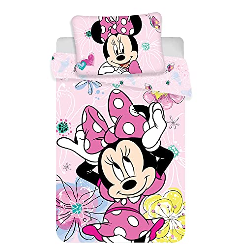 Jerry Fabrics Biancheria Da Letto Per Bambini, Motivo Minnie, 100 X 135 Cm, 40 X 60 Cm, 100% Cotone