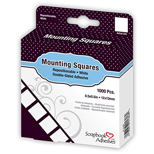 Scrapbook Adhesives By 3L Piazze Di Montaggio Permanenti Mounting Squares, Carta, White, 12 X 13Mm