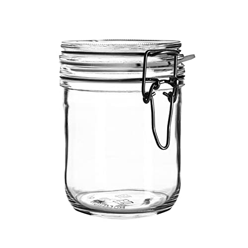 Bormioli 93759 Vaso Fido Ermetico 500 Terrina, 0.5 Litri, Vetro, Transparent