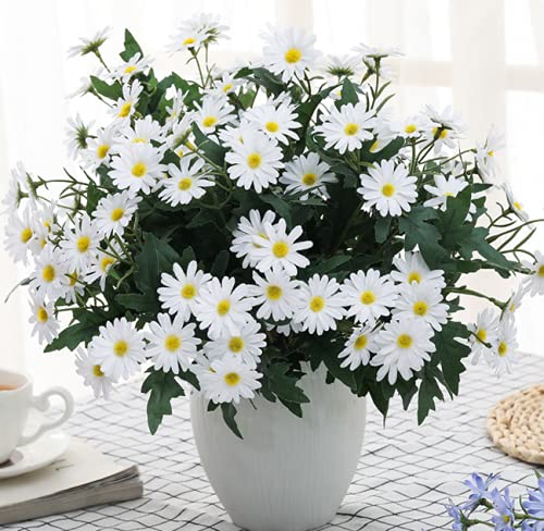 Anaoo Fiori Artificiali Di Margherita Per Vaso, Piante Artificiali Decorazione Per Casa Sposa Hogar Ufficio Giardino Finestra Festa Balcone Composizio