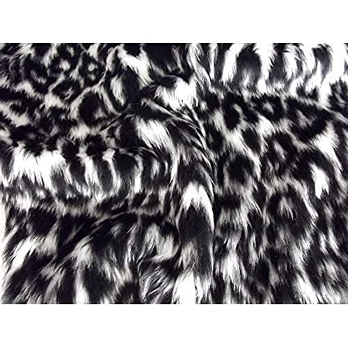 Animale Divertente Pelliccia Finta Materiale Tessuto - Neve Leopardo - Leopardo Delle Nevi, 1Mtr - 150Cm X 100Cm