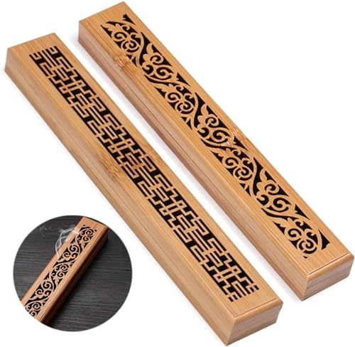 2 Pezzi Porta Incenso In Legno Scatola Di Incenso Porta Incenso Per Bastoncini Legno Porta Incenso Per Bastoncini Scatola Di Incenso Brucia Cenere Bru